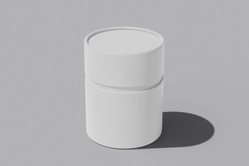 Blank Kraft paper tube can mockup  3d rendering 