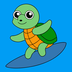 funny turtle cartoon