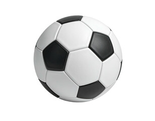 A standard soccer ball with pentagons and hexagons, black and white, isolated