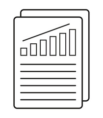 financial data report file icon in outline style