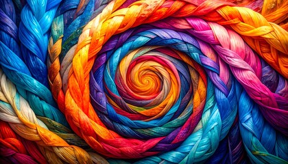 Colorful braided spiral