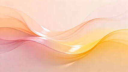 An abstract background with smooth, curving lines in pastel colors such as peach, light pink, and soft yellow. The lines flow gently across the canvas, creating a harmonious and tranquil vibe.