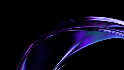 Abstract background animation, glass shape with color refraction effect, 4k seamless looping video, 3d render - Powered by Adobe