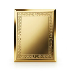 Golden Award Plaque with Laurel Wreath Border metallic