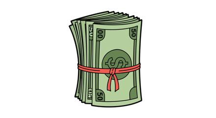 Money Bundle Vector Illustration