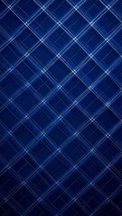 Dark Blue Diagonal Plaid Fabric Pattern