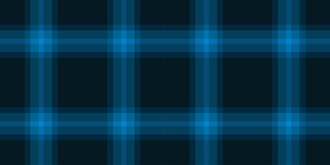 Modern blue plaid pattern on dark background. Versatile backdrop for graphic design, websites, or textiles. Evokes trust, order, and futuristic themes.