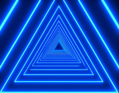Neon triangle tunnel