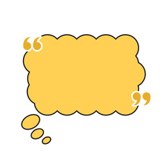 Yellow Cloud Quote Shape