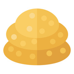 Flat Vector of Brazilian Pao de Queijo