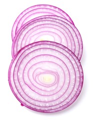 Three onion slices stacked