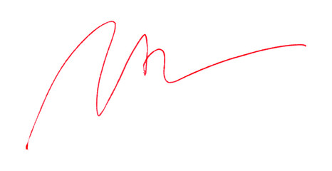 Red Pencil Underline - Hand drawn horizontal chalk, marker or pencil lines. Design element for emphasis, text lines and decoration. Set on a transparent background.