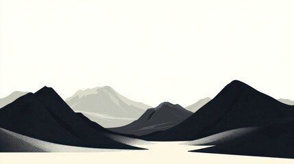 Abstract mountain range, muted tones