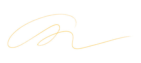 Yellow Pencil Underline - Hand drawn horizontal chalk, marker or pencil lines. Design element for emphasis, text lines and decoration. Set on a transparent background.