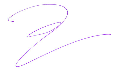 Purple Pencil Underline - Hand drawn horizontal chalk, marker or pencil lines. Design element for emphasis, text lines and decoration. Set on transparent background.