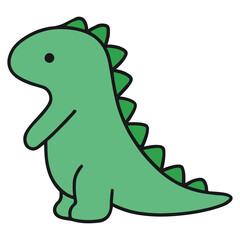 Obraz premium green dinosaur dino cartoon vector design
