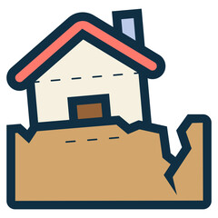 earthquake disaster icon