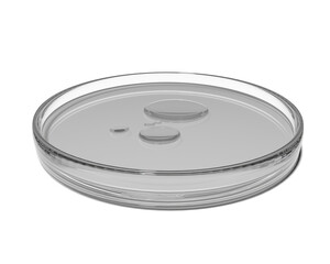 Petri Dish sticker with drops of essential oil illustration on transparent background