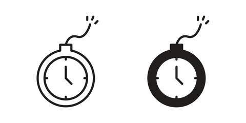 Deadline icon art in black and white