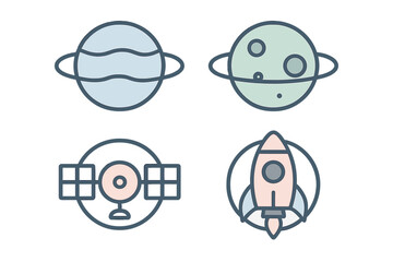 Space-themed icons collection