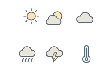 Collection of weather icons