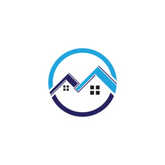 real estate building home logo and symbol vector