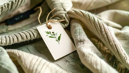 Close-Up of Upcycled Denim Jacket with Embroidered Patches and Natural Fiber Tag