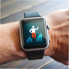 smartwatch showing workout progress