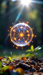 Ethereal Glowing Sphere Representing Future