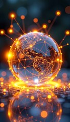 Ethereal Glowing Sphere Light for Future Connectivity