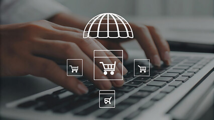 Keyboard with holographic global e commerce marketplace trading system  