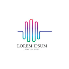 Sound line waves vector illustration