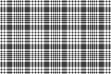 Old-fashioned texture plaid pattern, ethnicity seamless fabric background. Doodle vector tartan check textile in white and grey colors.
