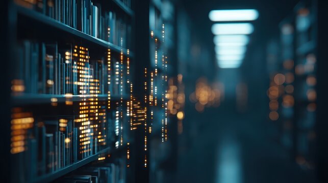 AI analyzing data and medical literature in a digital environment