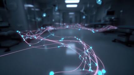 AI guided surgical navigation system in futuristic operating room