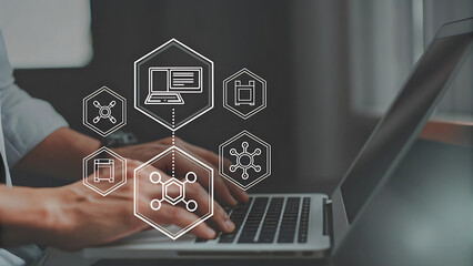 Laptop with holographic blockchain enabled e voting system