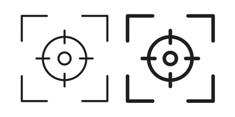 Focus icon art in black and white