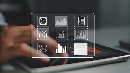 Tablet showing holographic predictive machine learning model