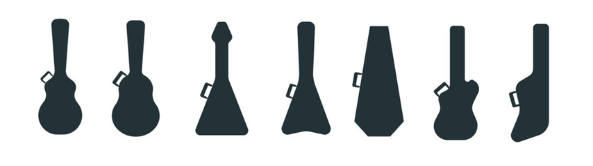 guitar case vector icons vector illustration