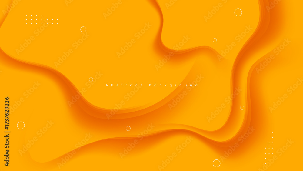 Wall mural yellow abstract background with wavy lines texture