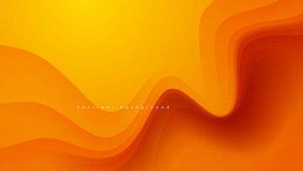 Orange abstract background with wave.