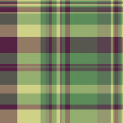 1960s plaid seamless pattern, india texture fabric background. Tee tartan vector check textile in pastel and green colors.