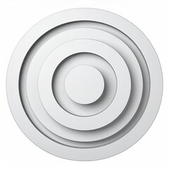 Obraz premium Concentric, white circles. Geometric, layered pattern