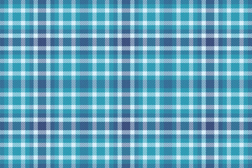 Blue plaid pattern check, christmas ornament texture vector tartan. Stroke textile fabric seamless background in cyan and light colors.