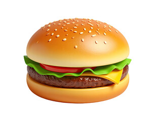 A detailed, glossy burger on a black background. Well-lit, showing ingredients