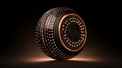 Modern Sphere with Illuminated Circular Hole Detail