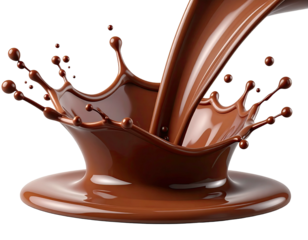 Rich, dark liquid splashes up from a crown-shaped pool with elegant arcs