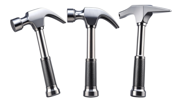 Construction hammer bundle isolated on transparent background - Powered by Adobe