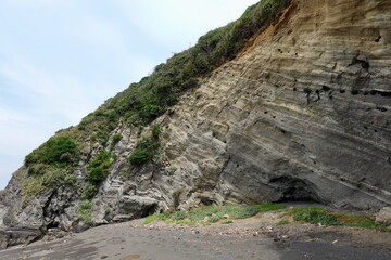 長井海の手公園 ソレイユの丘の海岸の岩場
