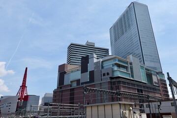 Naklejka premium 大阪駅のビル群 